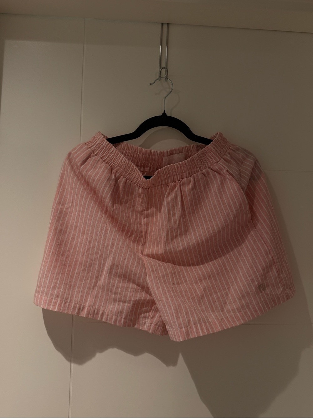 Beginning Boutique Pink and White Striped Button Shirt and Shorts - Picture 7 of 11